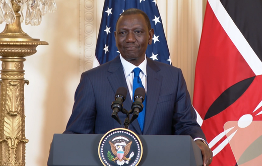 President William Ruto during a joint press briefing at the White House on May 23, 2024