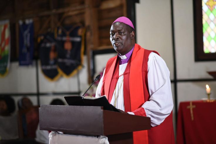 ACK Archbishop Jackson Ole Sapit during a church service