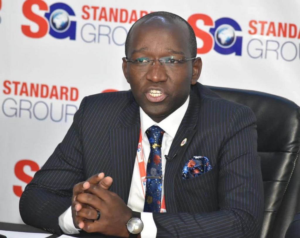 Standard Group PLC Chief of Staff Laban-Cliff Onserio during the company's 104th AGM in July 2022