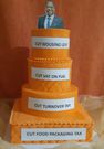 Messages on Raila's colourful birthday cakes