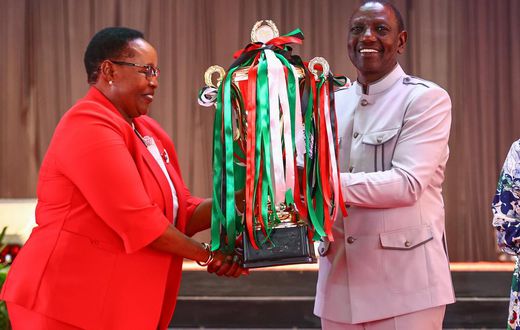 President William Ruto at the National Drama and Film Festival Winners’ State Concert held at Sagana State Lodge, Nyeri County on April 19, 2024