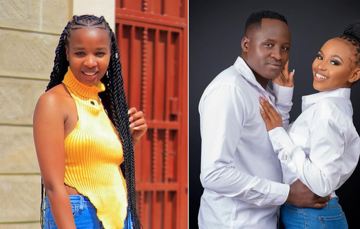 A collage showing (left) Carrol Sonie and (left) Wambo Ashley with he hubby Nicholas Kioko