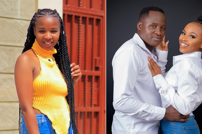 A collage showing (left) Carrol Sonie and (left) Wambo Ashley with he hubby Nicholas Kioko