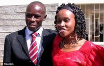 The late Beijing Olympic marathon winner Samuel Wanjiru with his now widow Teresia Njeri.