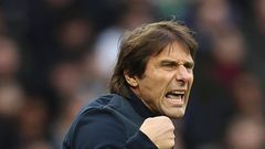 Antonio Conte of Tottenham Hotspur during the Premier League match between Tottenham Hotspur and Aston Villa at Tottenham Hotspur Stadium on January 1, 2023.