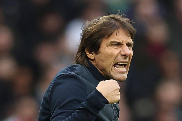 Antonio Conte of Tottenham Hotspur during the Premier League match between Tottenham Hotspur and Aston Villa at Tottenham Hotspur Stadium on January 1, 2023.