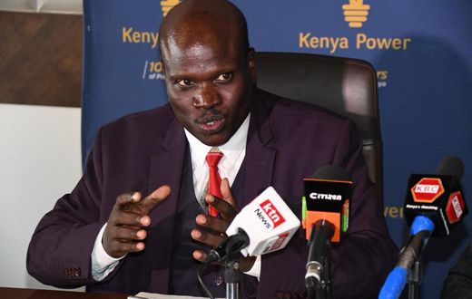 Kenya Power's Managing Director & CEO Joseph Siror speaking during a past engagement