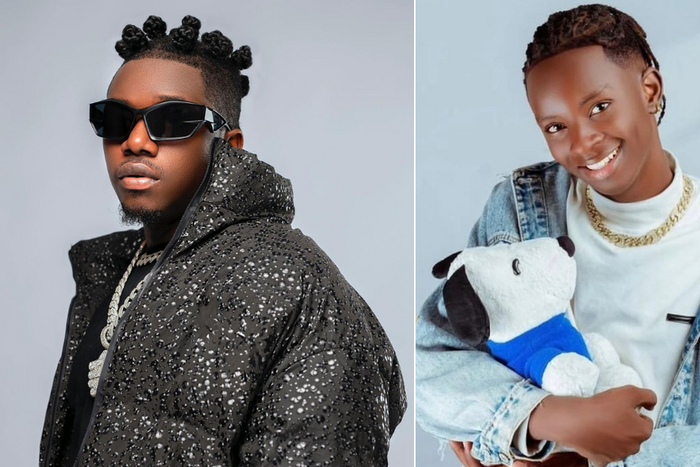 A collage of Rayvanny and Divoice