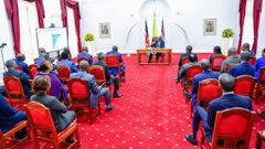 President William Ruto meeting the Presidential Working Party on Education Reform at State House, Nairobi.