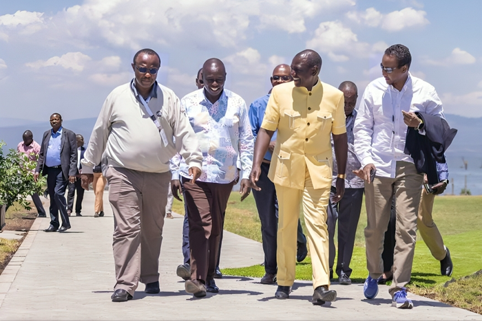 President William Ruto DP Rigathi Gachagua, David Ndii and other leaders during a retreat in Naivasha