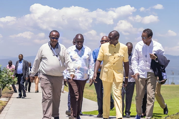 President William Ruto DP Rigathi Gachagua, David Ndii and other leaders during a retreat in Naivasha