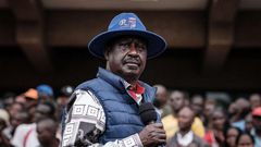 Raila Odinga at a past political rally