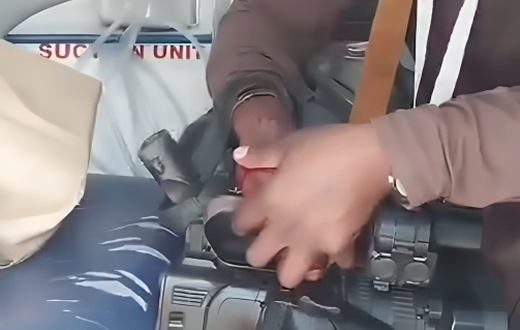 A screenshot image of AFP News Agency journalist Collins Olunga after he was shot and injured during June 25, 2024 protests against the Finance Bill