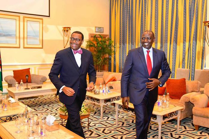 President William Ruto with African Development Bank President Akinwumi Adesina.
