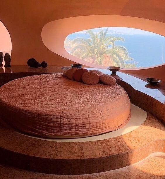 Round beds to match the aesthetics [Pinterest]