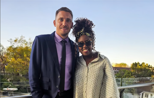 A screenshot image of Vanessa Kiuna with her hubby Robert Kovac