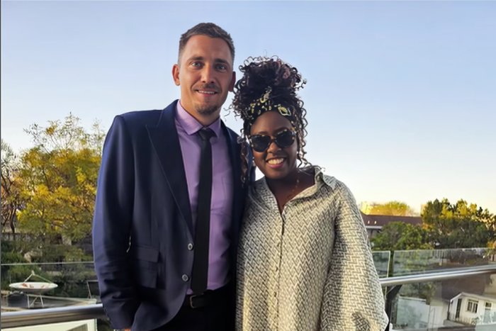 A screenshot image of Vanessa Kiuna with her hubby Robert Kovac