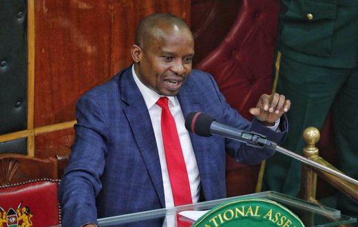 Interior CS Kithure Kindiki answering questions in the National Assembly on April 12, 2023
