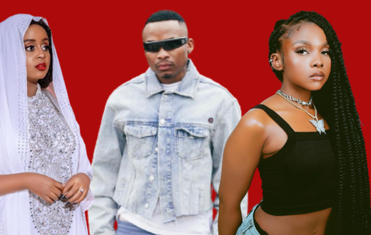 From left: Singers Nadia Mukami, Otile Brown & Zuchu