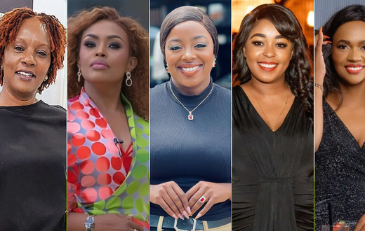 From left: Joyce Gituro, Caroline Mutoko, Jackie Matubia, Lilian Muli and Pierra Makena
