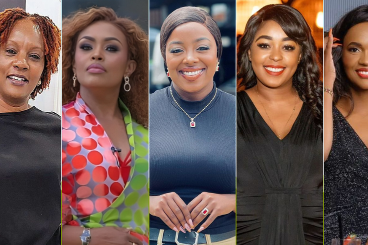 From left: Joyce Gituro, Caroline Mutoko, Jackie Matubia, Lilian Muli and Pierra Makena