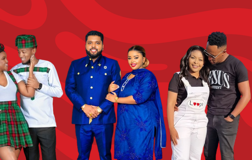 A collage showing (From left): Dorea Chege & Dj Dibul, Rev Lucy Natasha & Prophet Carmel, and Size 8 & DJ Mo