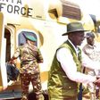 President William Ruto shaking hands with Prime CS Musalia Mudavadi as DP Rigathi Gachagua watches in Kaptagat Forest in Elgeyo Marakwet County on July 1, 2023