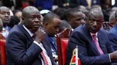 File image of President William Ruto with DP Rigathi Gachagua