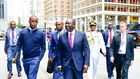 President William Ruto accompanied by his aides in US during a past trip