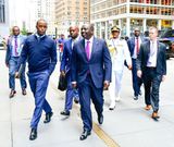 President William Ruto accompanied by his aides in US during a past trip