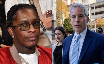 Young Thug's lawyer, Brian Steel, said the rapper's moniker means "Truly Humble Under God."Paras Griffin/Getty Images and CHRISTIAN MONTERROSA/AFP via Getty Images