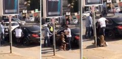 Social media erupts as woman is thrown out of Mercedes Benz in Nairobi street