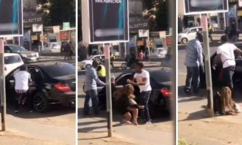 Social media erupts as woman is thrown out of Mercedes Benz in Nairobi street