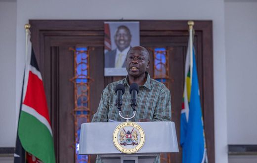 Deputy President Rigathi Gachagua during a national address from his residence in Lamu on Wednesday June 27,2024