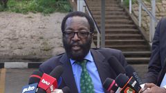 Kenya Meteorological Department Director Dr. David Gikungu speaking to the press