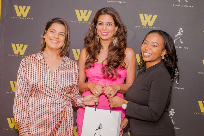 From Left - Stuti Ahuja - Johnnie Walker Senior Brand Manager, Media Personality Pinky Ghelani and Wambui Kibe - Johnnie Walker Reserve Brand Manager