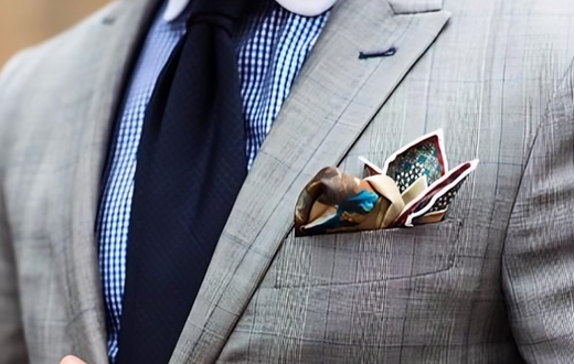 An elegant pocket square