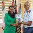 File image of Charlene Ruto with departed Chief of Defence Forces (CDF) General Francis Ogolla