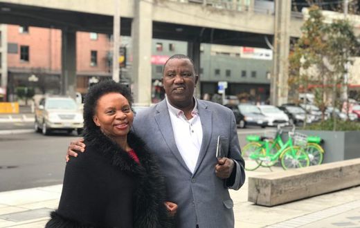 Peter Manjau Mwai with his wife Dr Grace Manjau