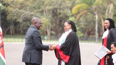 President William Ruto with Chief Justice Martha Koome at State House