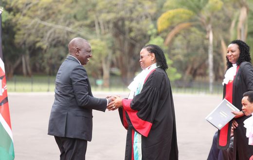 President William Ruto with Chief Justice Martha Koome at State House