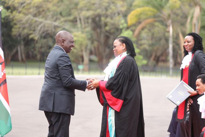 President William Ruto with Chief Justice Martha Koome at State House