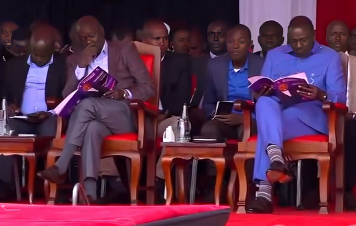President William Ruto and DP Rigathi Gachagua attending a church service at ACK Diocese of Nyahururu in Laikipia County