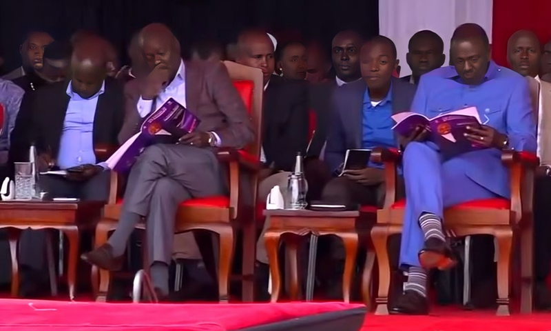 President William Ruto and DP Rigathi Gachagua attending a church service at ACK Diocese of Nyahururu in Laikipia County