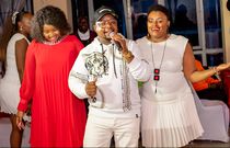 Kikuyu gospel singer, Muigai Wa Njoroge with his two wives, Njeri and Queens Stacy