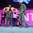 File image of Njugush and Wakavinye on stage