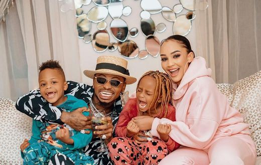 Zari Hassan, Diamond Platnumz and their Kids Tiffah and Nillan