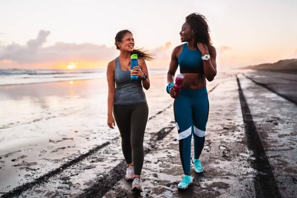 Ladies in training gear walking