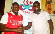 Kennedy Murithi handing over PJAK leadership to Rawlings Otieno