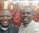 MP Silvanus Osoro and Dennis Basweti when the latter visited parliament